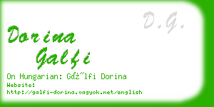 dorina galfi business card